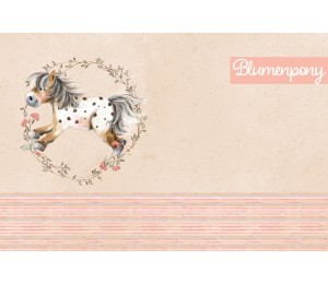 Bio Jersey Lillestoff - Mein Blumenpony Panel